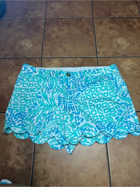 Butter Pants - Lily Pulitzer Buttercup Seaside Aqua Home Slice Short - 16